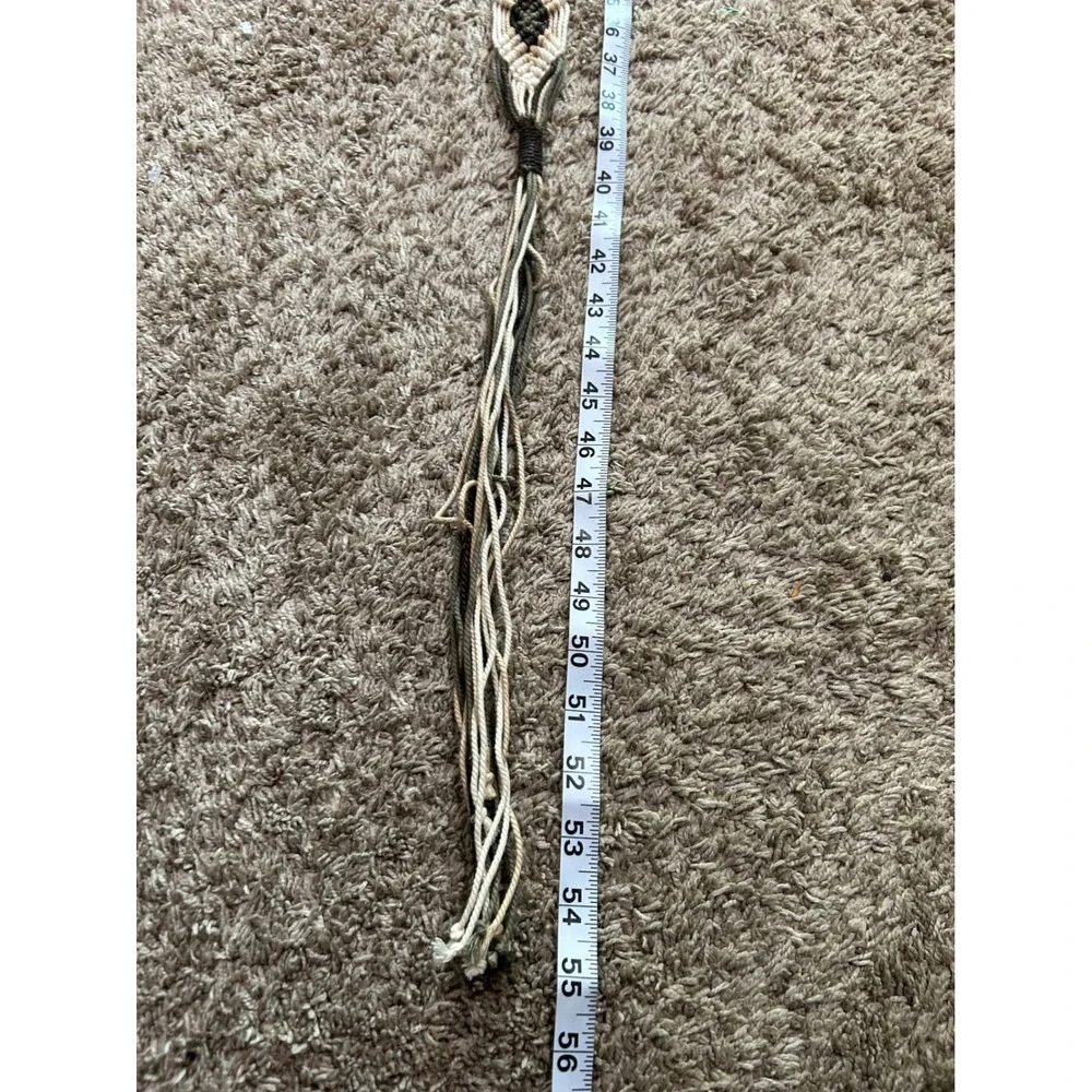 VTG Macrame Belt Boho Woven Festival‎ Boho Hippie Costal Retro 70s Tie Back